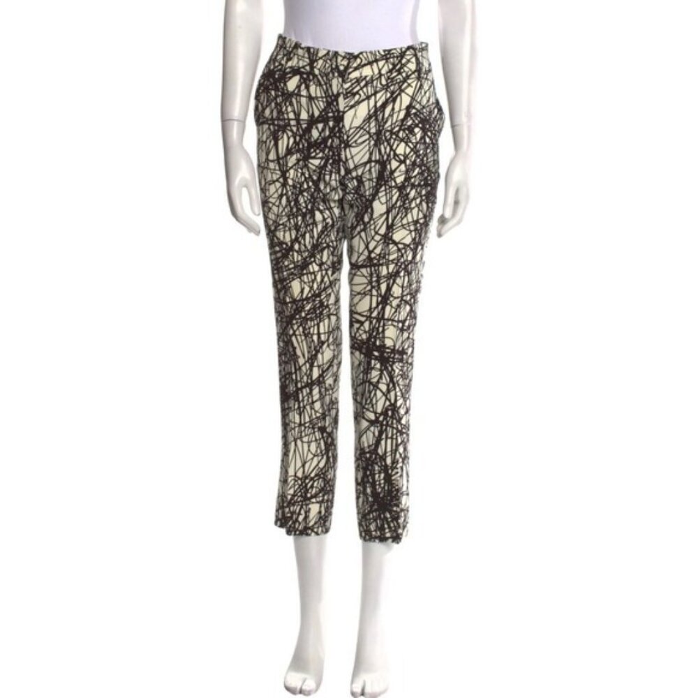 SPORTMAX Women's‎ Splash Print Pants Size 8 Straight Viscose Blend Stretch
